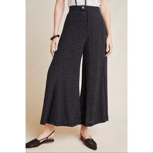 Anthropologie Skirted Wide-Leg Trousers Black 6